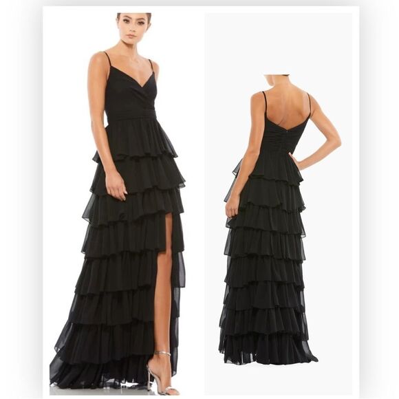 NWT Mac Duggal #55416 Tiered A-Line Gown Size 4 $458